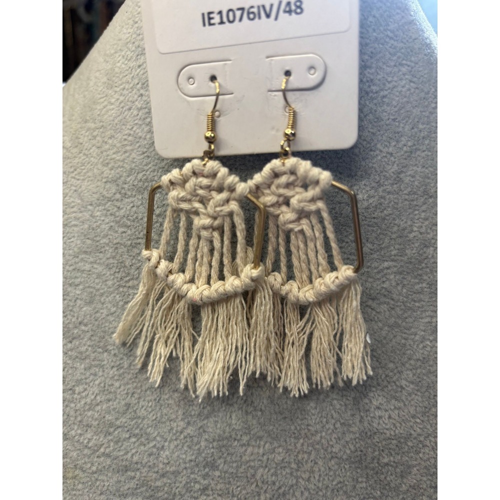 #28  Boho Macrame Fringe Earrings